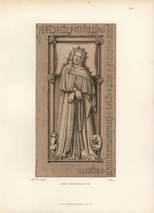 Framed Print : Tombstone of Agnes Bernauer, 1410-1436 Framed Print : Tombstone of Agnes Bernauer, 1410-1436