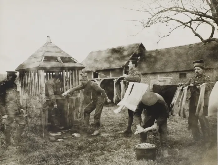 Framed Print : Tommy?s washing day in Flanders Framed Print : Tommy?s washing day in Flanders