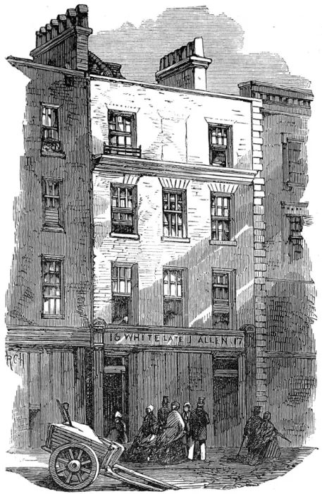 Framed Print : Toms Coffeehouse, Covent Garden, 1865 Framed Print : Toms Coffeehouse, Covent Garden, 1865
