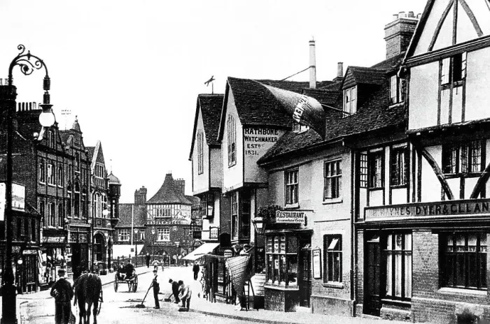 Framed Print : Tonbridge High Street early 1900s Framed Print : Tonbridge High Street early 1900s