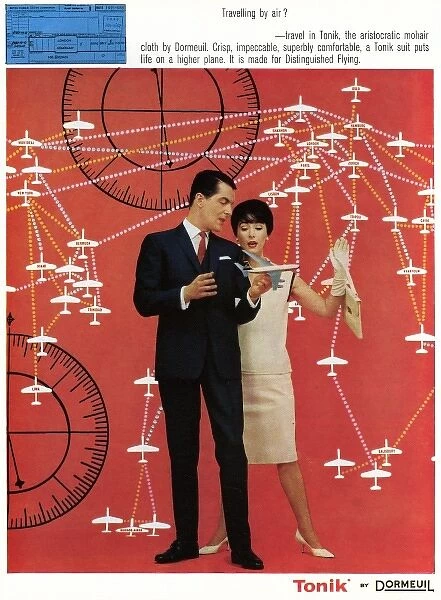 Tonik fabric advertisement, 1962