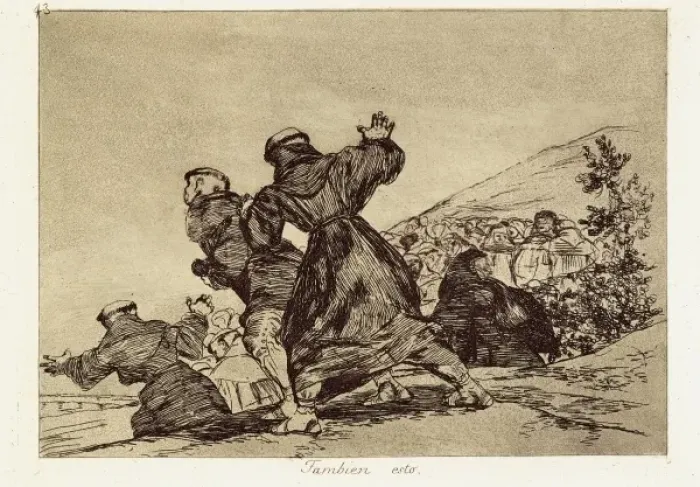 Framed Print : Here too. Plate 43 of The Disasters of War Framed Print : Here too. Plate 43 of The Disasters of War