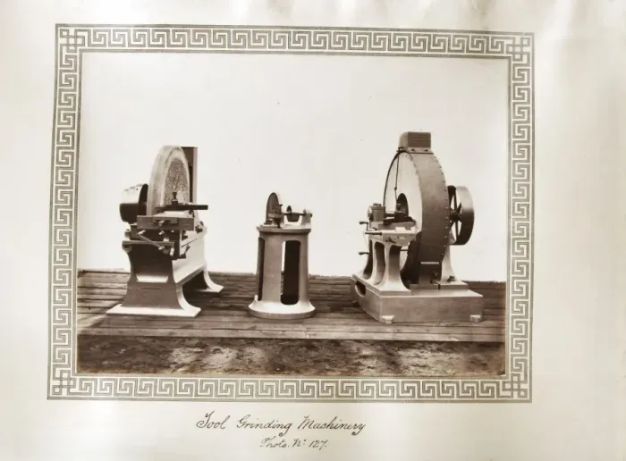 Framed Print : Tool grinding machinery Framed Print : Tool grinding machinery