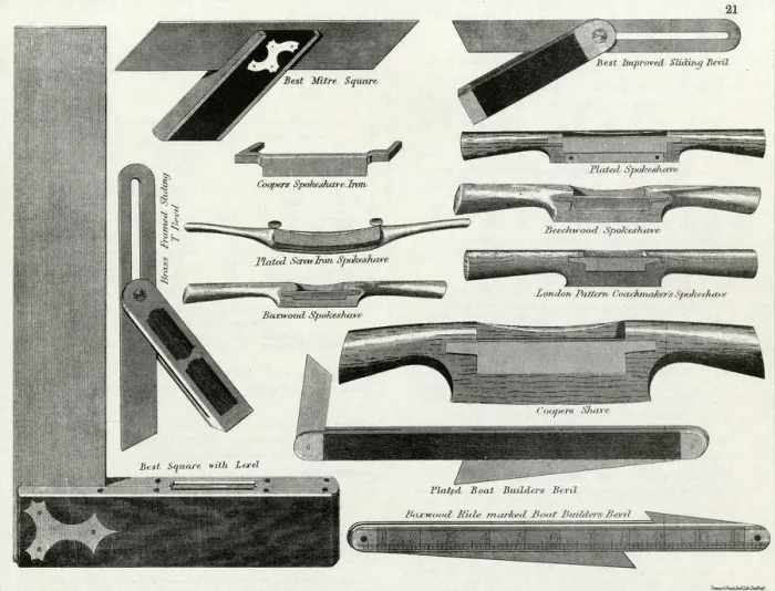 Framed Print : TOOLS / BEVILS ETC / 1889 Framed Print : TOOLS / BEVILS ETC / 1889