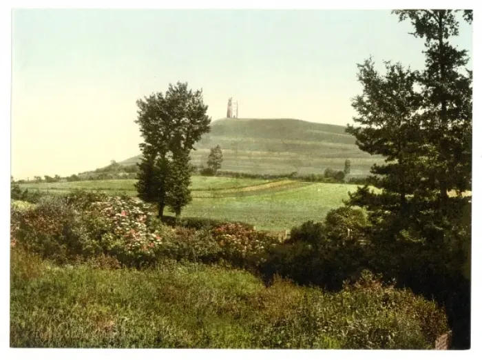 Framed Print : Tor Hill, Glastonbury, England Framed Print : Tor Hill, Glastonbury, England