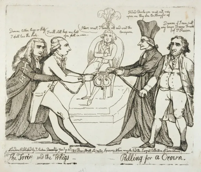 Framed Print : The Tories and the Whigs pulling for a crown Framed Print : The Tories and the Whigs pulling for a crown