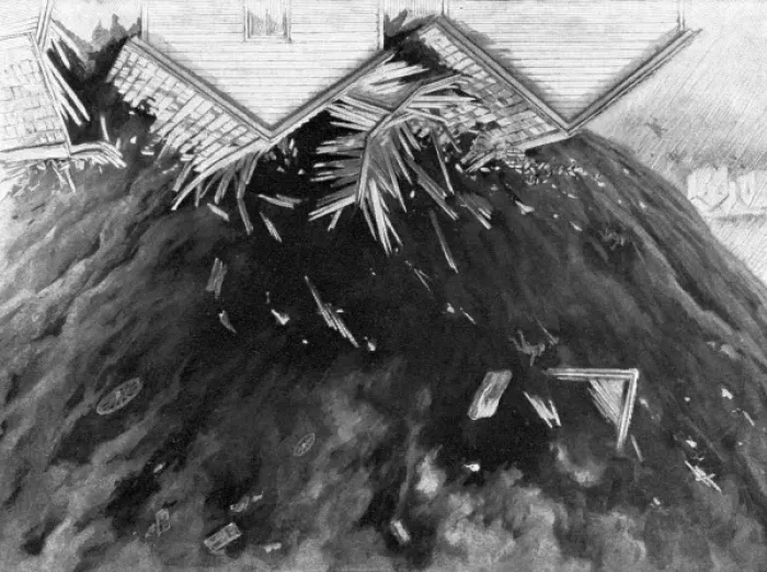 Framed Print : Tornado in Kirksville, Missouri, 1889 Framed Print : Tornado in Kirksville, Missouri, 1889