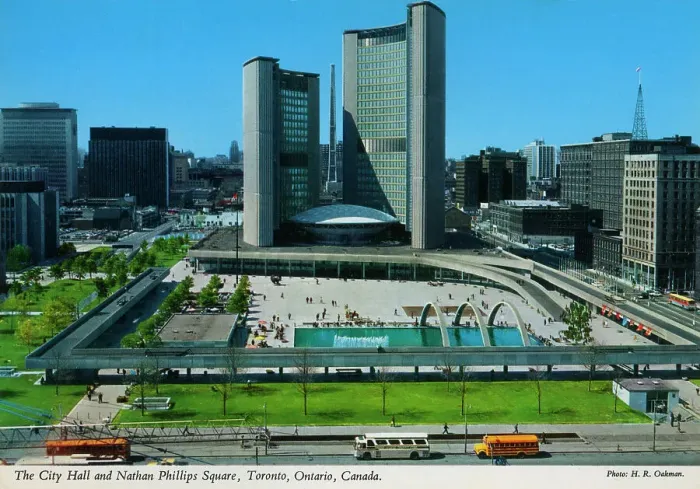 Framed Print : Toronto, Canada - The City Hall and Nathan Phillips Square Framed Print : Toronto, Canada - The City Hall and Nathan Phillips Square