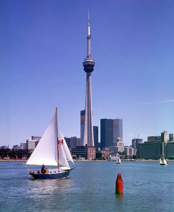 Framed Print : Toronto, Ontario, Canada - The CN Tower Date: circa 1970s Framed Print : Toronto, Ontario, Canada - The CN Tower Date: circa 1970s