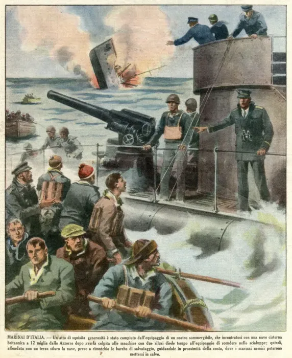 Framed Print : TORPEDOED CREW HELPED Framed Print : TORPEDOED CREW HELPED