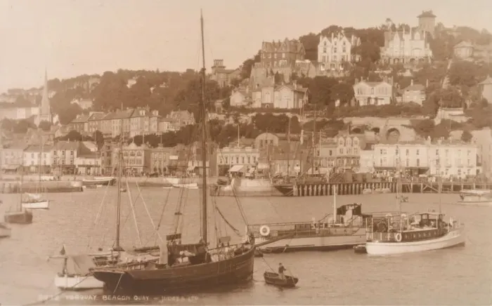 Framed Print : Torquay, Devon: Beacon Quay Date: 1925
