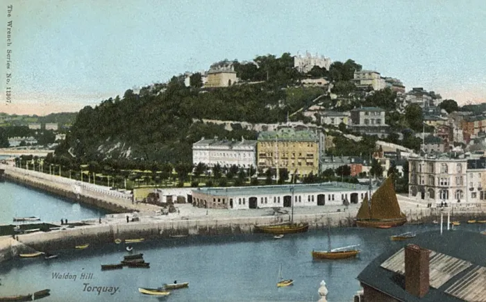 Framed Print : Torquay - Waldon Hill and Harbour Framed Print : Torquay - Waldon Hill and Harbour