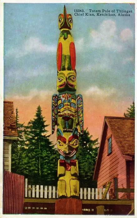 Framed Print : Totem Pole of Thlinget Chief Kian, Ketchikan, Alaska, USA Framed Print : Totem Pole of Thlinget Chief Kian, Ketchikan, Alaska, USA