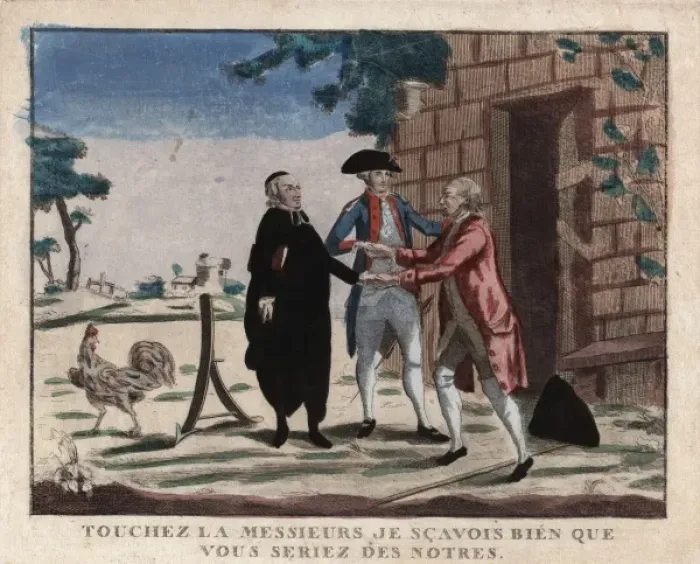 Framed Print : Touchez la messieurs je scavois bien que vous seriez des not Framed Print : Touchez la messieurs je scavois bien que vous seriez des not