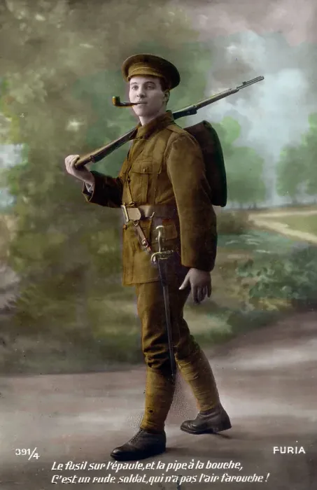 Framed Print : A tough French soldier - defying outward appearances! Framed Print : A tough French soldier - defying outward appearances!