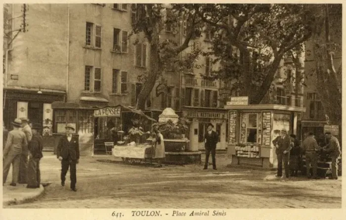 Framed Print : Toulon, France - Place Amiral Senes