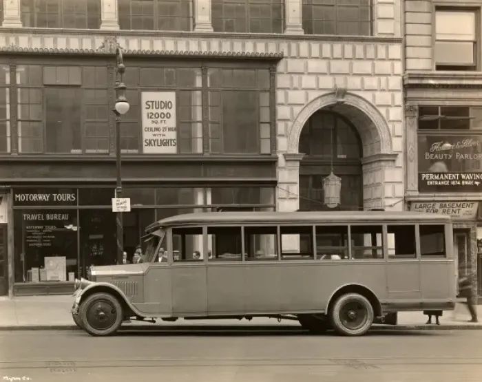 Framed Print : Tour bus, 1920s Framed Print : Tour bus, 1920s