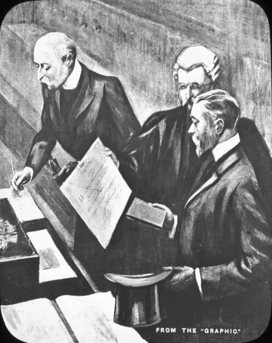 Framed Print : Tour of the Colonies - Dukes Taking Oath Framed Print : Tour of the Colonies - Dukes Taking Oath