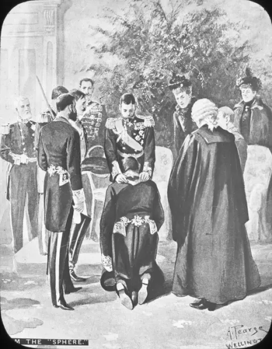 Framed Print : Tour of the Colonies - Wellington- Knighting Sir J Ward Framed Print : Tour of the Colonies - Wellington- Knighting Sir J Ward