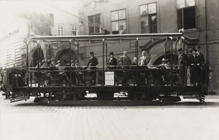 Framed Print : Tour Tram, Prague Framed Print : Tour Tram, Prague