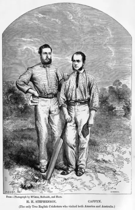 Framed Print : Touring English cricketers Stephenson and Caffyn Framed Print : Touring English cricketers Stephenson and Caffyn