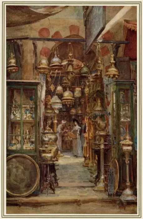 Framed Print : Tourist Bargaining 1912 Framed Print : Tourist Bargaining 1912