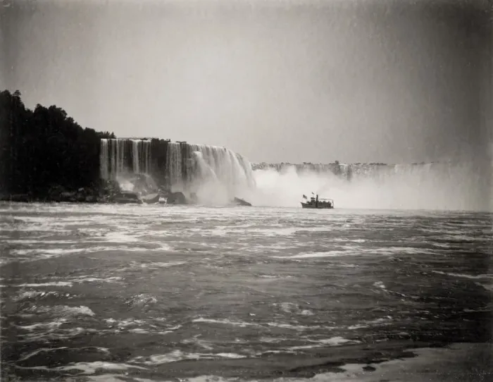 Framed Print : Tourist boats, spray of Niagara Falls, waterfall Canada Framed Print : Tourist boats, spray of Niagara Falls, waterfall Canada