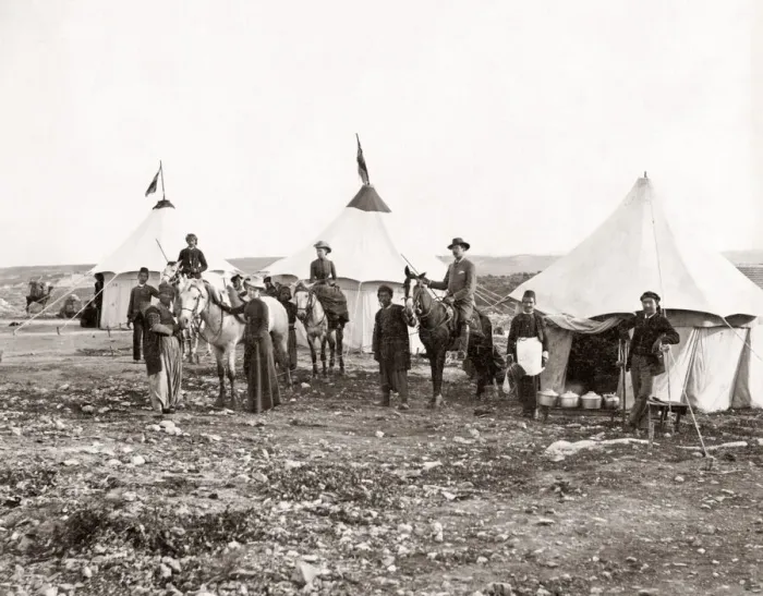 Framed Print : Tourist camp in the Holy Land, c. 1890 Framed Print : Tourist camp in the Holy Land, c. 1890