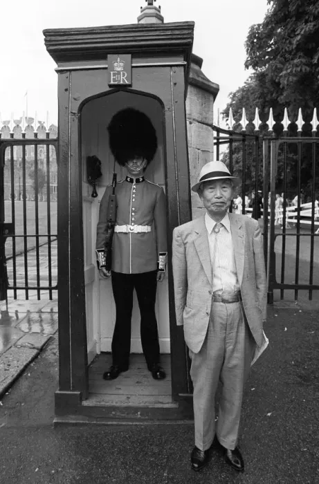 Framed Print : Tourist and guardsman, Windsor Framed Print : Tourist and guardsman, Windsor