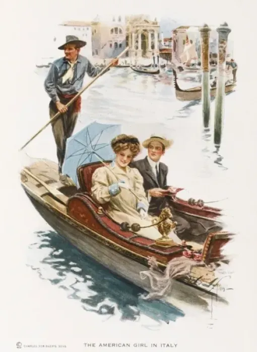 Framed Print : Tourists in a Gondola Framed Print : Tourists in a Gondola