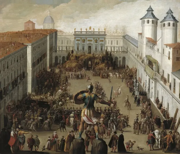 Framed Print : Tournament in Castle Square, celebrated to commemorate