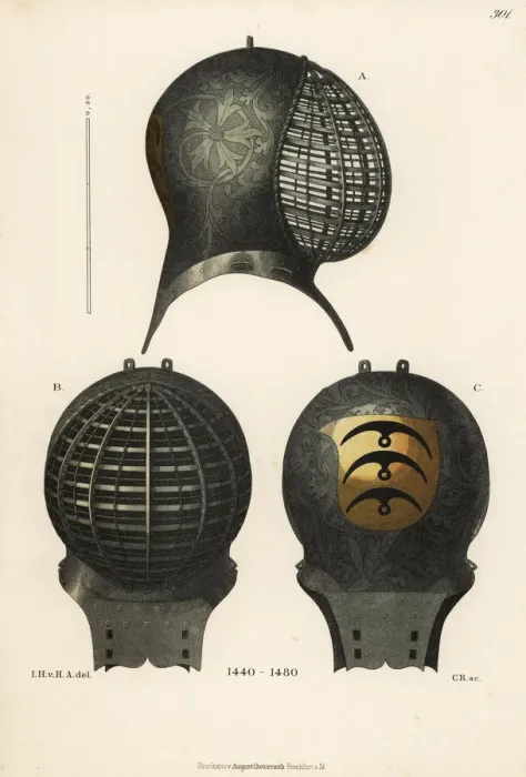 Framed Print : Tournament helmet from the mid-15th century Framed Print : Tournament helmet from the mid-15th century
