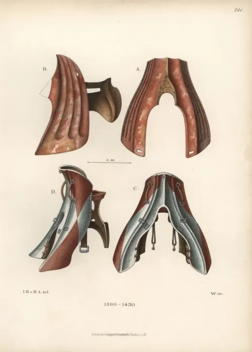 Framed Print : Tournament saddles from the 15th century Framed Print : Tournament saddles from the 15th century