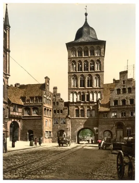 Framed Print : Tower arch, Lubeck, Germany Framed Print : Tower arch, Lubeck, Germany