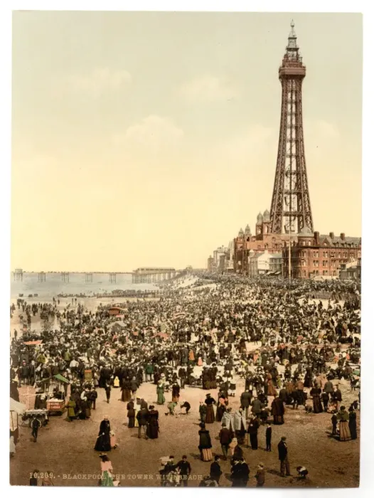 Framed Print : The tower with beach, Blackpool, England Framed Print : The tower with beach, Blackpool, England
