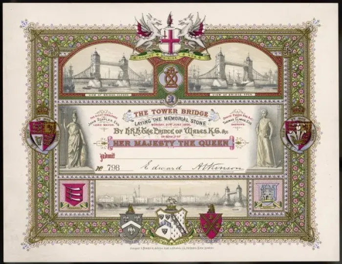 Framed Print : Tower Bridge Invitation Framed Print : Tower Bridge Invitation
