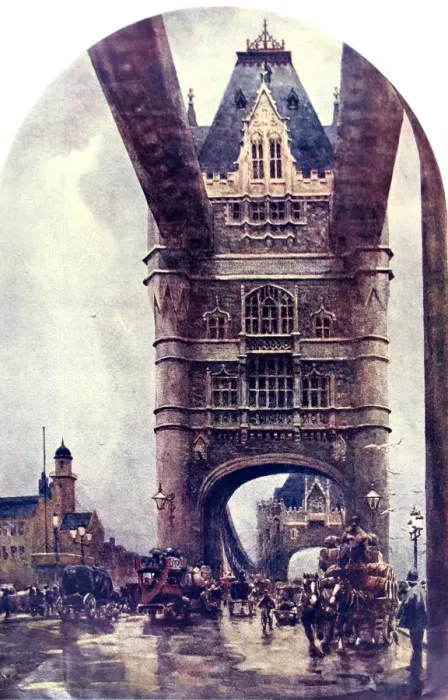 Framed Print : Tower Bridge, London, 1918 Framed Print : Tower Bridge, London, 1918