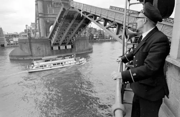 Framed Print : Tower Bridge, London - Cyril Twynham, Head Watchman Framed Print : Tower Bridge, London - Cyril Twynham, Head Watchman