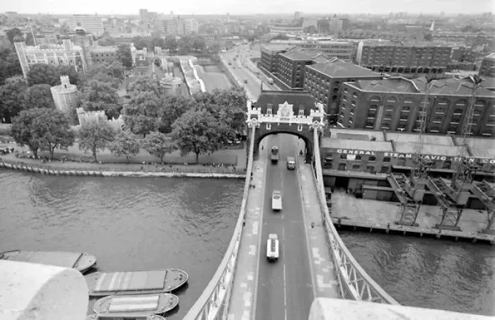 Framed Print : Tower Bridge, London - a view from one of the towers Framed Print : Tower Bridge, London - a view from one of the towers