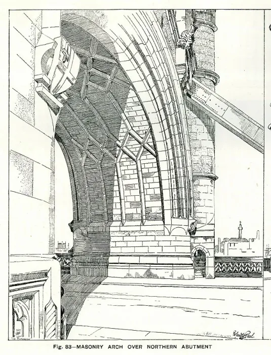 Framed Print : Tower Bridge, Masonry Arch over Northern Abutment Framed Print : Tower Bridge, Masonry Arch over Northern Abutment