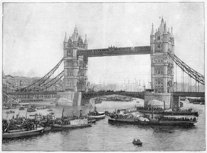 Framed Print : Tower Bridge Opens Framed Print : Tower Bridge Opens