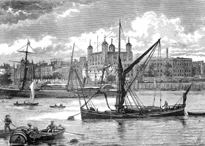 Framed Print : The Tower of London, 1885 Framed Print : The Tower of London, 1885