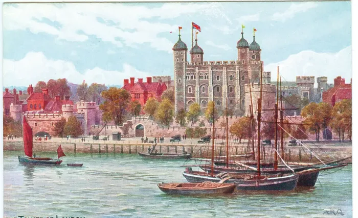 Framed Print : The Tower of London from the River Thames Framed Print : The Tower of London from the River Thames