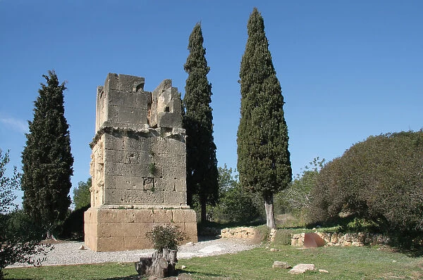 Tower of the Scipions. Detail. Near Tarragona. Via Augusta