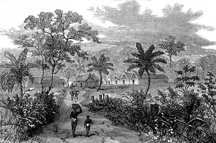 Framed Print : The town of Accroful, 1874 Framed Print : The town of Accroful, 1874