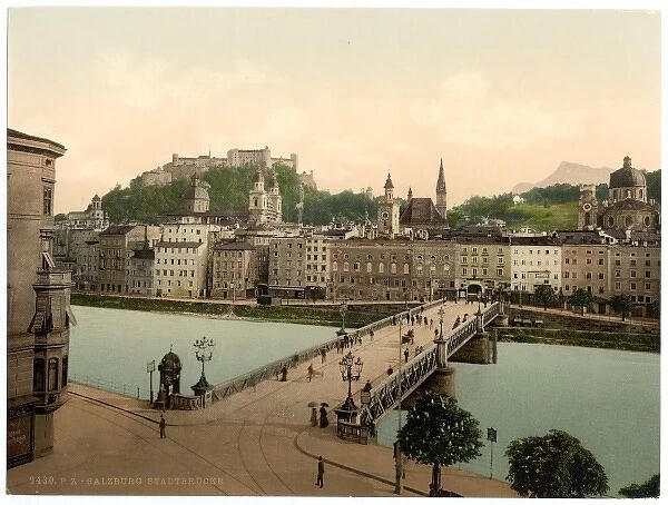Town bridge, Salzburg, Austro-Hungary