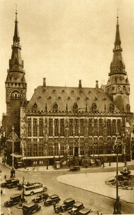Framed Print : Town Hall, Aachen, Germany Framed Print : Town Hall, Aachen, Germany