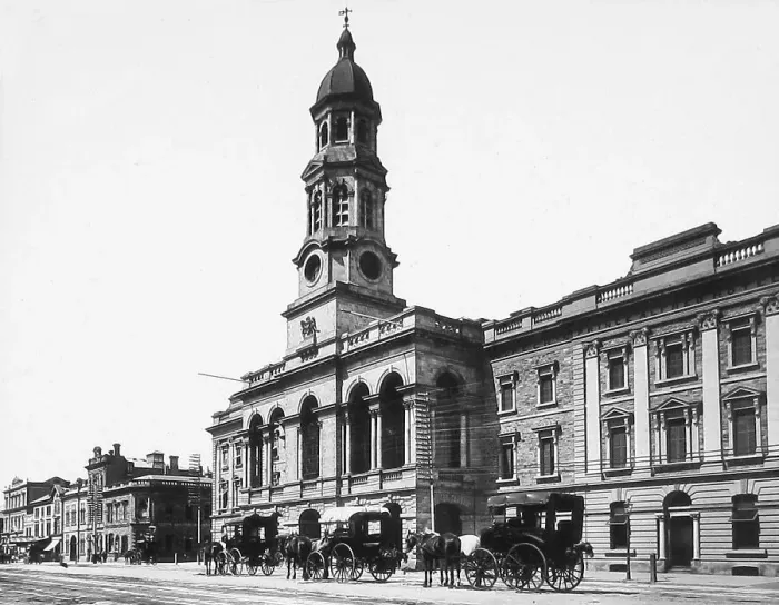 Framed Print : Town Hall Adelaide Australia early 1900s Framed Print : Town Hall Adelaide Australia early 1900s