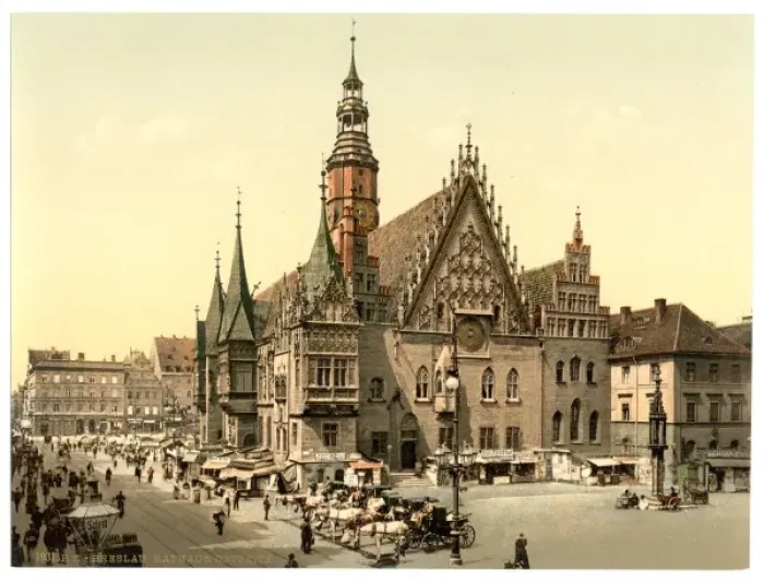 Framed Print : Town hall from the east, Breslau, Silesia, Germany (i. e. Wr Framed Print : Town hall from the east, Breslau, Silesia, Germany (i. e. Wr