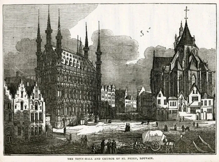 Framed Print : Town-Hall & St. Peters Church, Leuven Framed Print : Town-Hall & St. Peters Church, Leuven